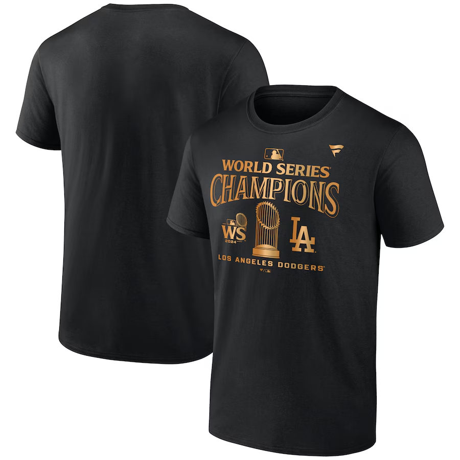 Men Los Angeles Dodgers 2024 MLB World Series Champions black T shirts->mlb t-shirts->Sports Accessory